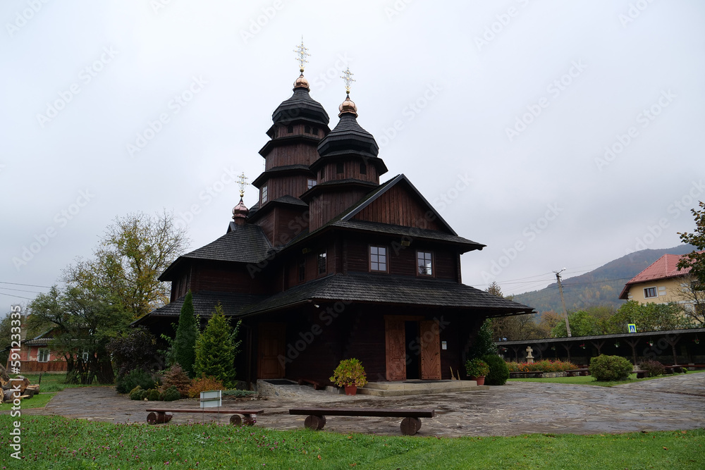 Church of Holy Prophet Ilya in Yaremche, western Ukraine, Carpathians Church of Holy Prophet Ilya in Yaremche, western Ukraine, Carpathians