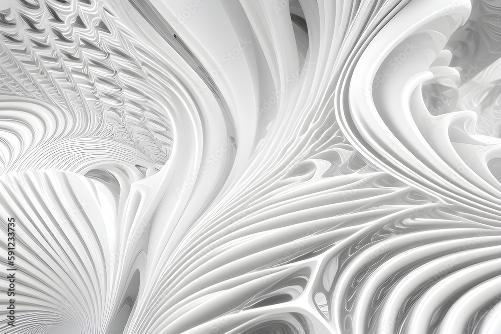 Porcelain fractal wave pattern. Generative AI Porcelain fractal wave pattern. Generative AI