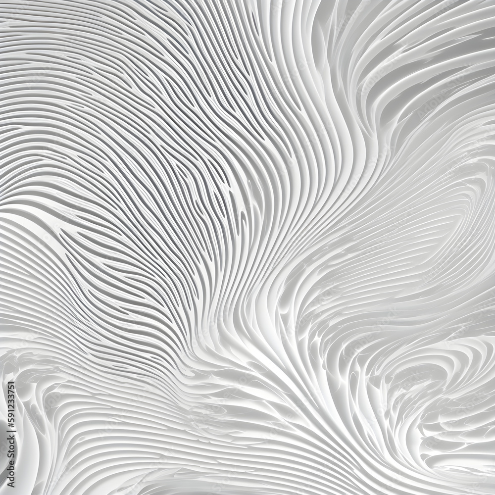 Porcelain fractal wave pattern. Generative AI