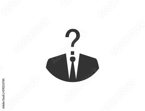 Anonymity, unknown icon. Vector illustration.