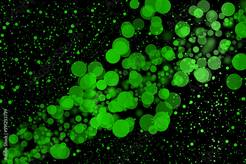 Realistic Colorful bokeh sparkle light effects on black background