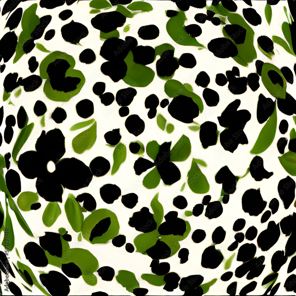 Fototapeta premium Seamless background with leaves. Generative AI.