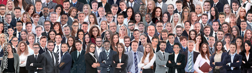 Business people group collage background