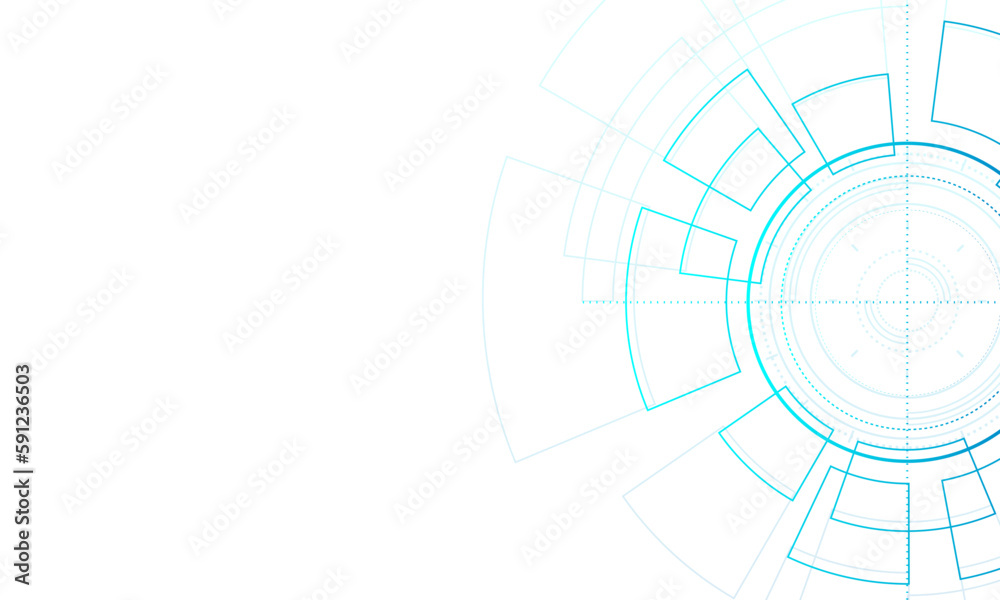 Obraz premium Sci fi futuristic user interface, HUD, Technology abstract background , Vector illustration. 