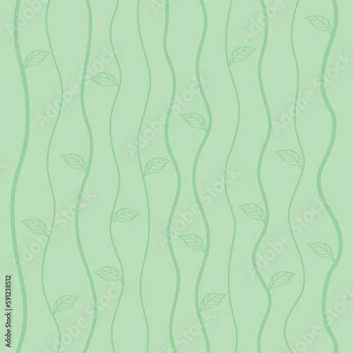 seamless floral pattern with leaves on a green background