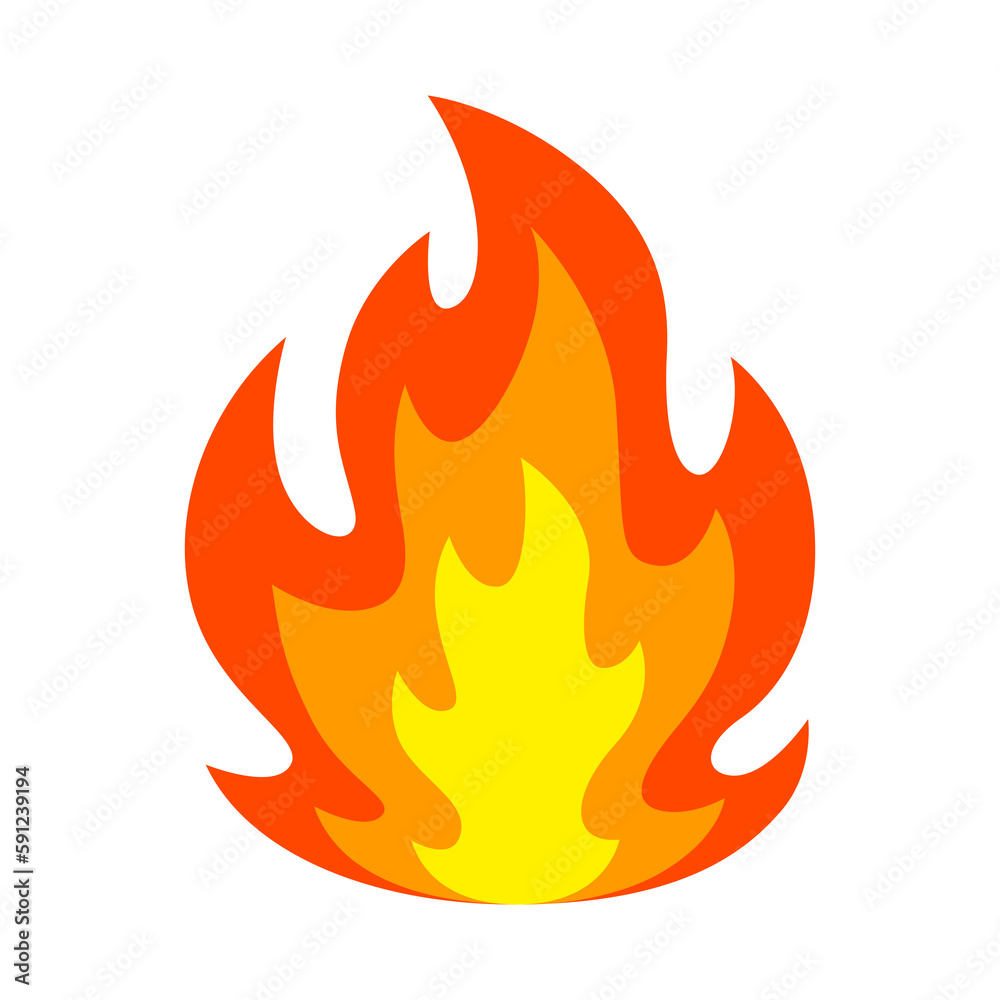 Illustration of stylized fire. Decorative element for design. Illustration of stylized fire. Decorative element for design.