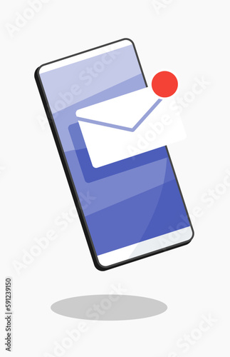 Notification Message Pop Up in Mobile Phone Screen