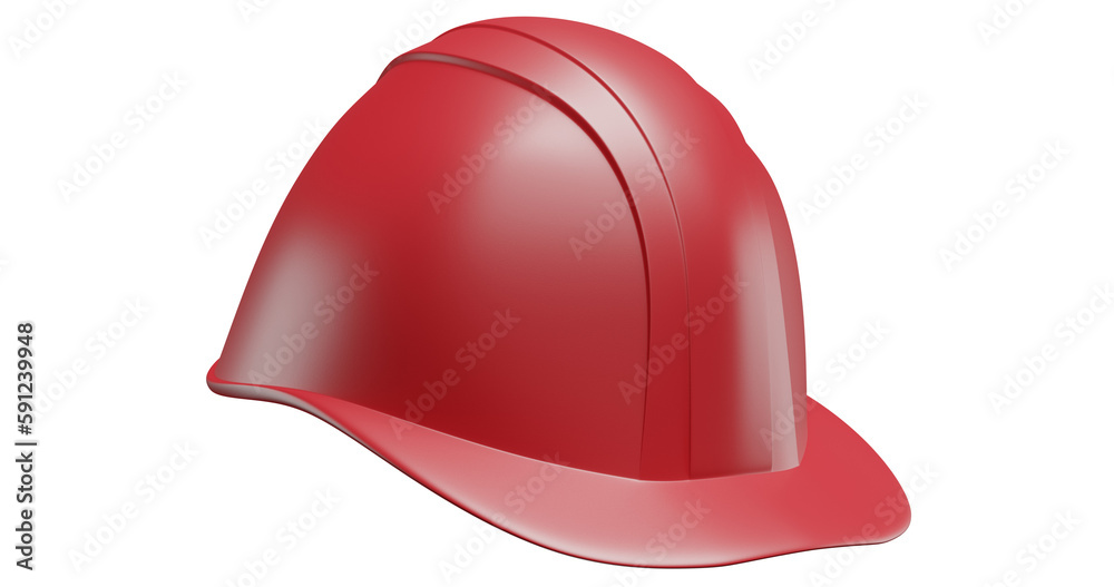 Red construction safety helmet on isolated background.3d rendering Red construction safety helmet on isolated background.3d rendering