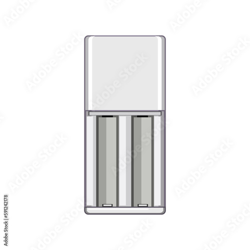 charge aa battery charger cartoon vector illustration