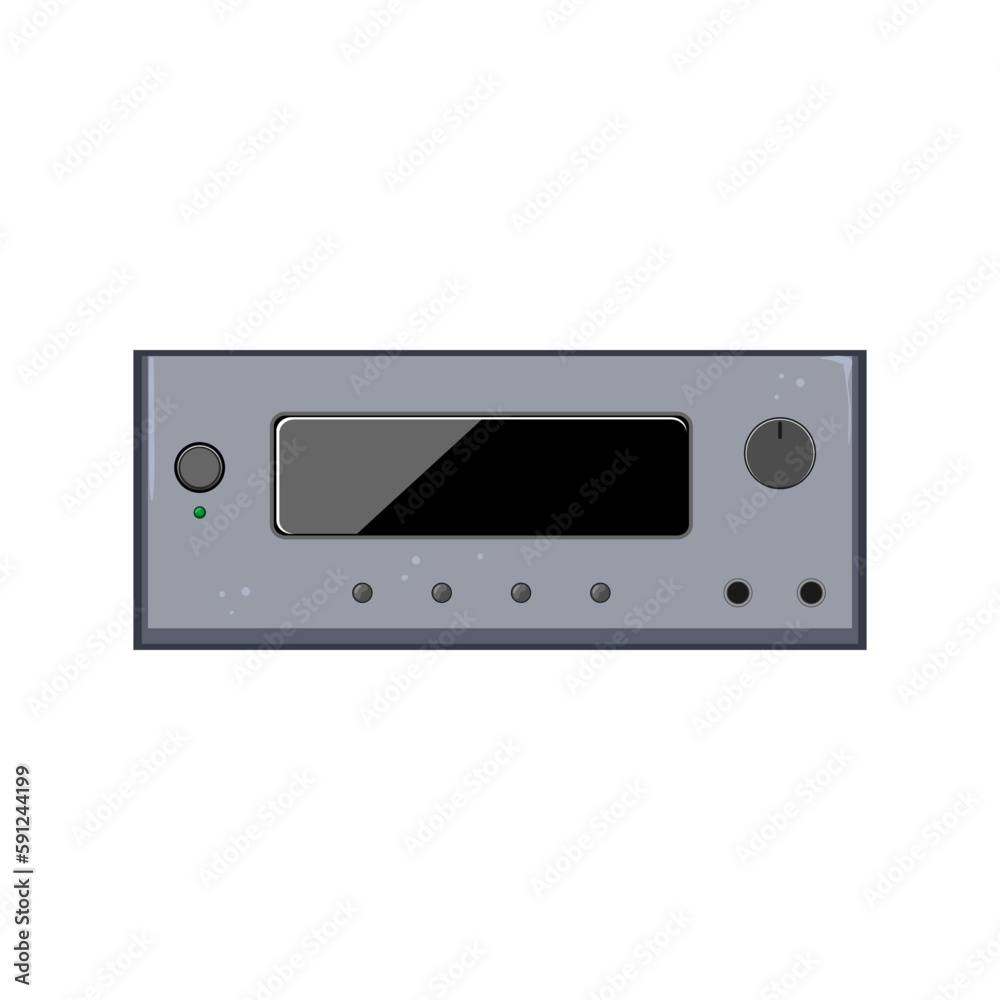 Fototapeta premium home av receiver cartoon vector illustration