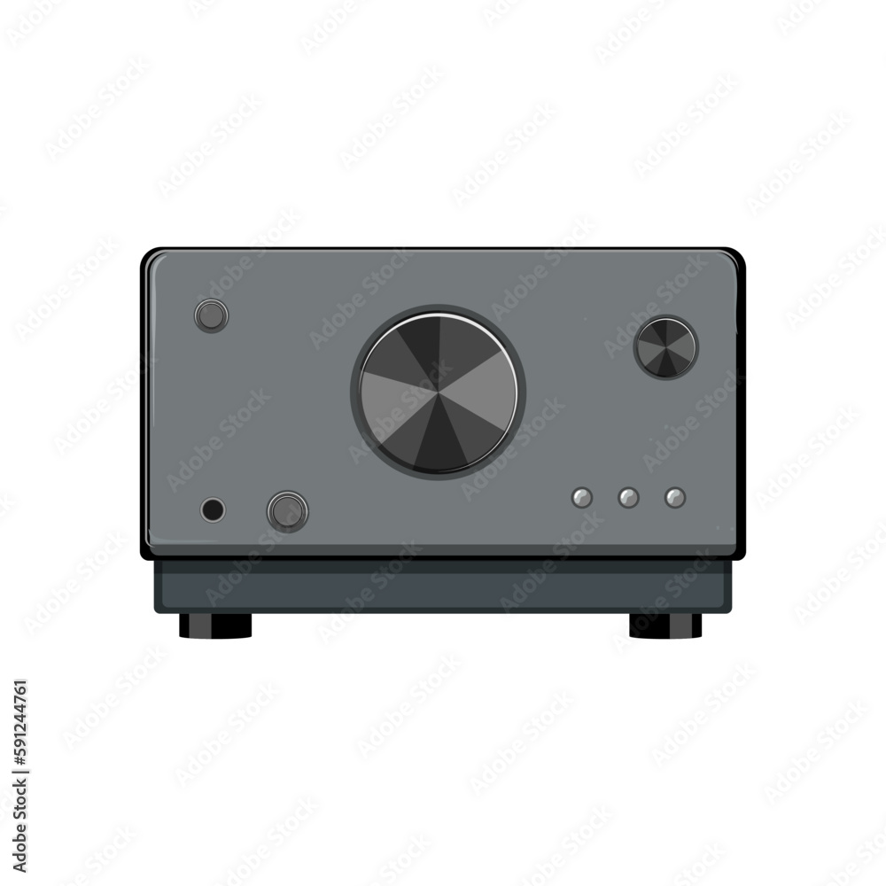 Fototapeta premium sound av receiver cartoon vector illustration