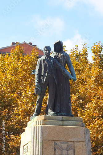 In Bastia, in Corsica (nicknamed the Island of Beauty), the War Memorial is unique: It does not represent a heroic soldier, but a widow presenting her son who has become an orphan, to Pascal Paoli
