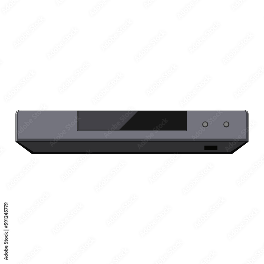 technology blu ray player cartoon vector illustration