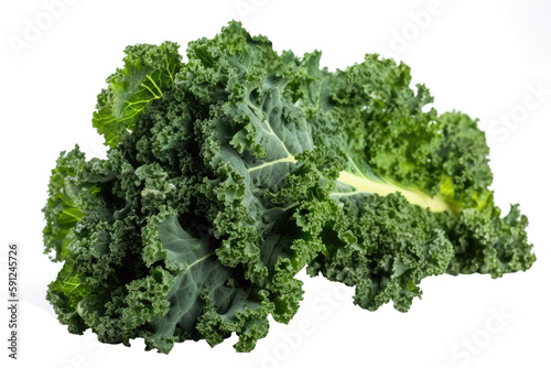 Kale isolated on transparent background. Generative Ai