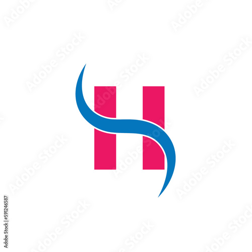 abstract logo design. Letter H logo design. logo letter h with unique designs. H and S logo design