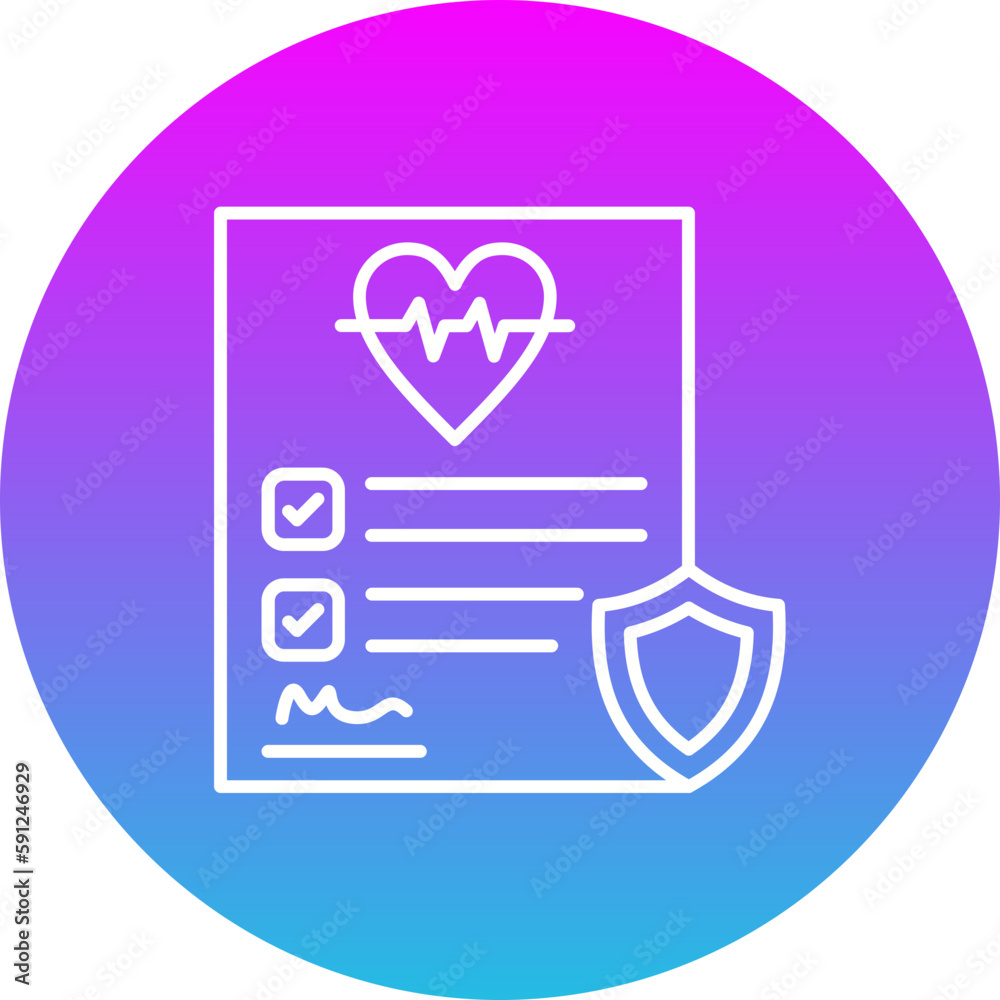 Health check Gradient Circle Line Inverted Icon Health check Gradient Circle Line Inverted Icon
