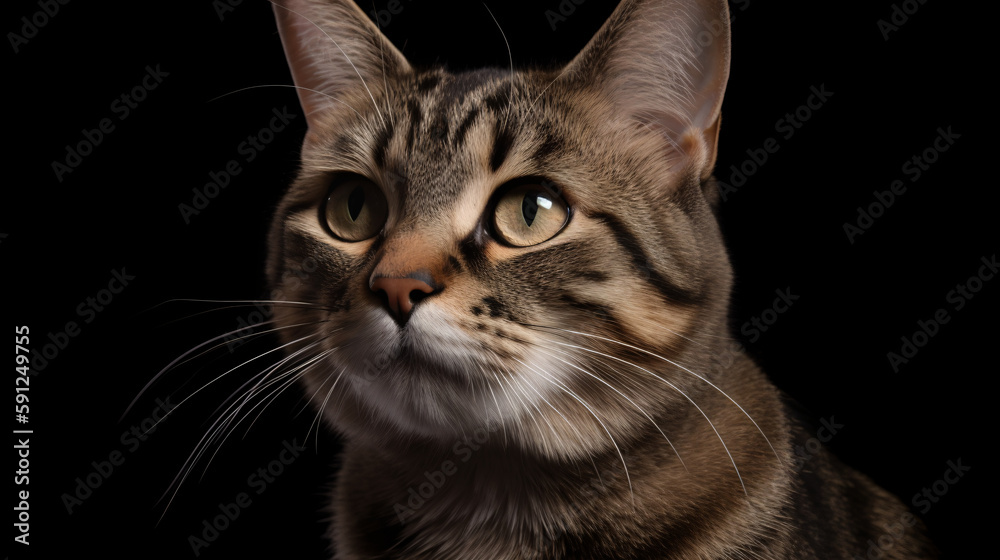Enigmatic Cat: Unbelievable Focus with Delicate Blurred Background generative ai Enigmatic Cat: Unbelievable Focus with Delicate Blurred Background generative ai