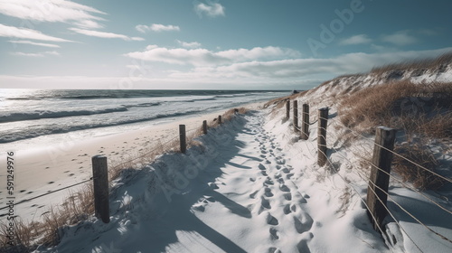 Beach on a winter day