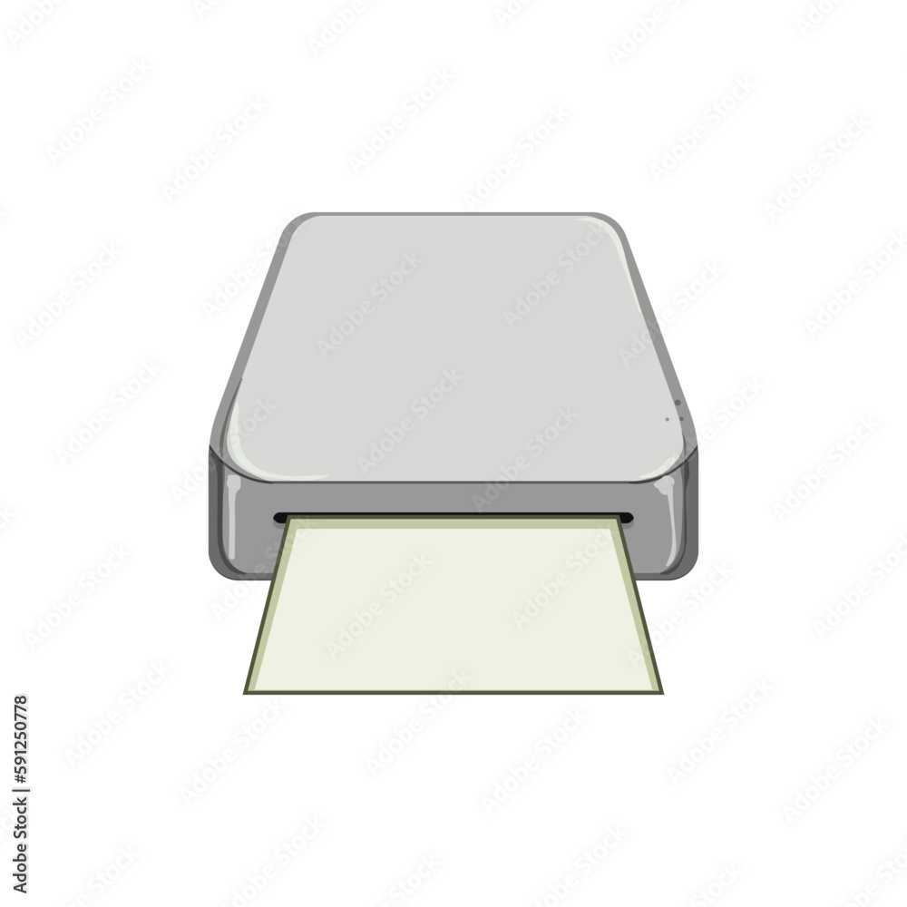 business compact photo printer cartoon vector illustration business compact photo printer cartoon vector illustration