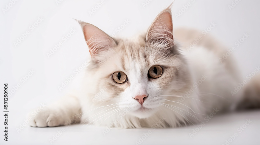 Incredible Close-up: Astonishing Focus on Cat with Subtle Blurred Background generative ai