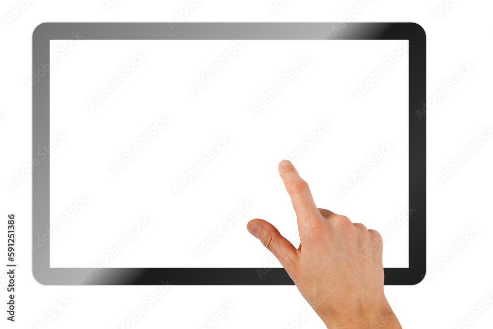 a tablet ipad in a hand on the png backgrounds