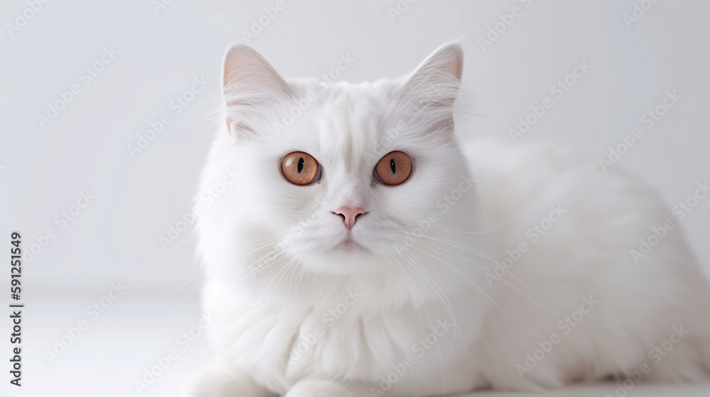 Enchanting Close-up: Amazing Focus on Cat with Soft Blur Background generative ai