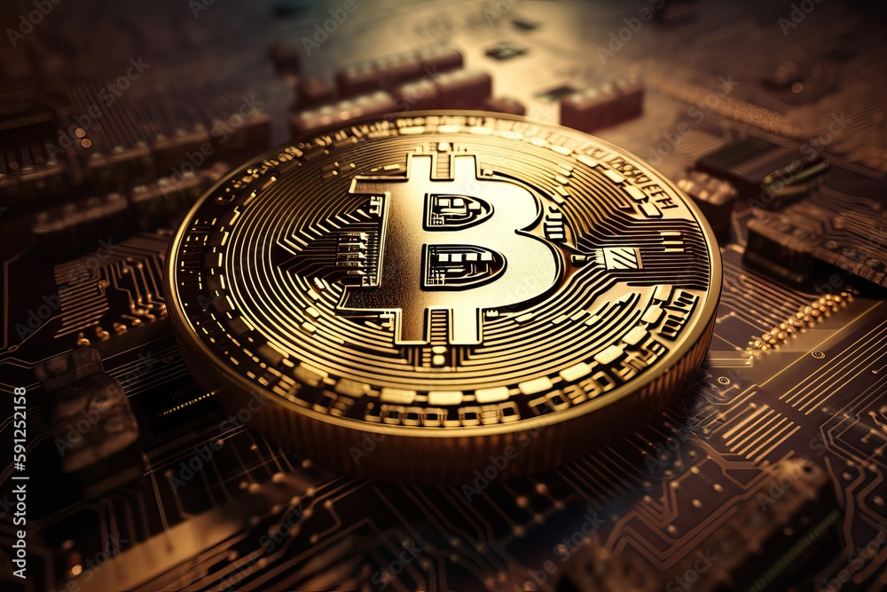 Bitcoin blockchain crypto currency digital money. AI generated Bitcoin blockchain crypto currency digital money. AI generated