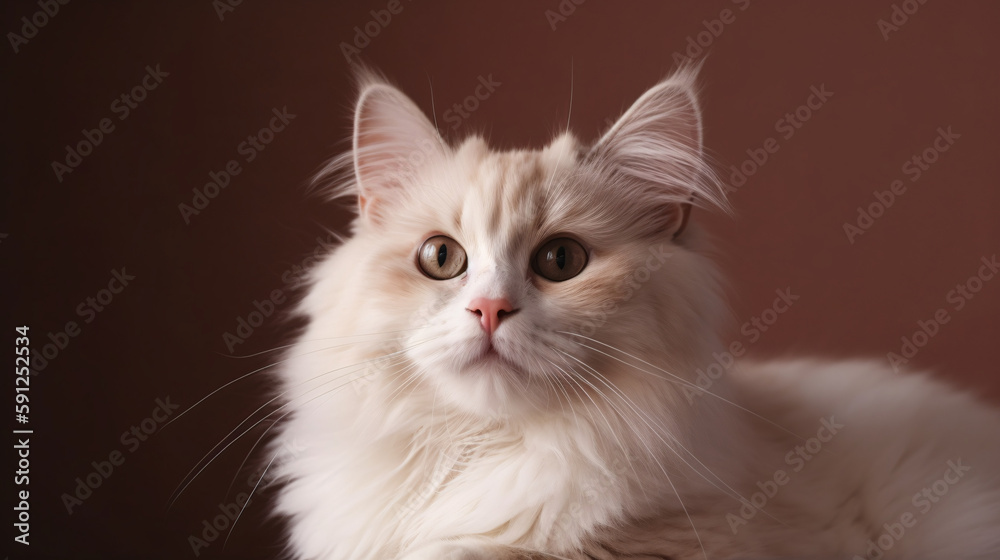 Enigmatic Stare: Mesmerizing Focus on Cat with Dreamy Blur Background generative ai Enigmatic Stare: Mesmerizing Focus on Cat with Dreamy Blur Background generative ai