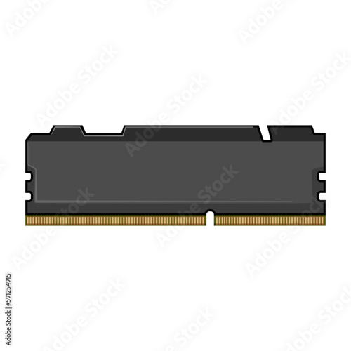 chip desktop memory cartoon vector illustration