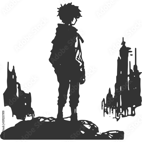 Inventor's Protege Vintage Illustration Vector