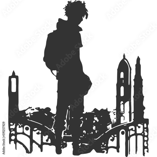 Inventor's Protege Vintage Illustration Vector