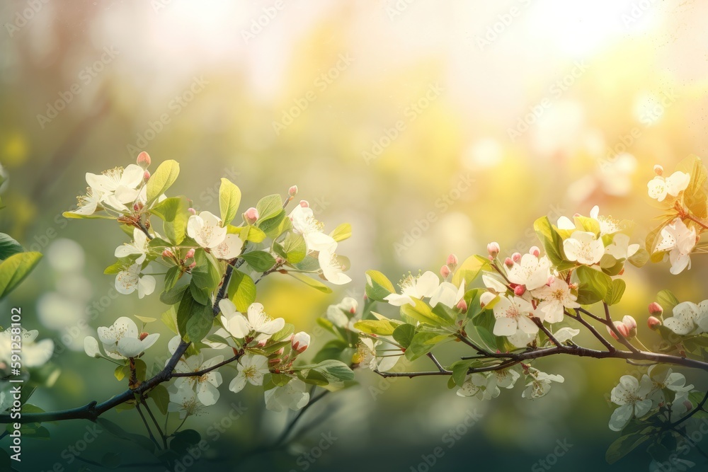 Spring Background. AI generated