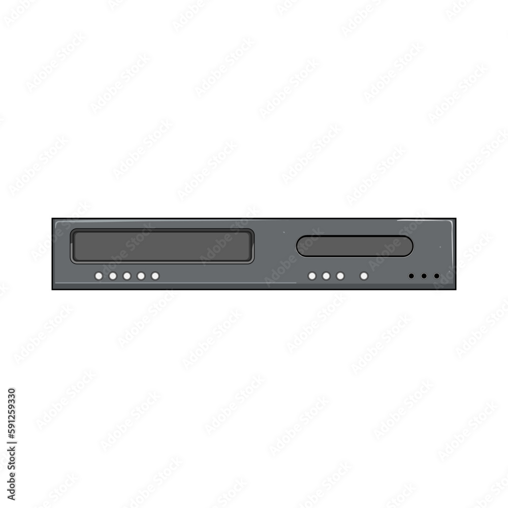 music dvd player cartoon vector illustration