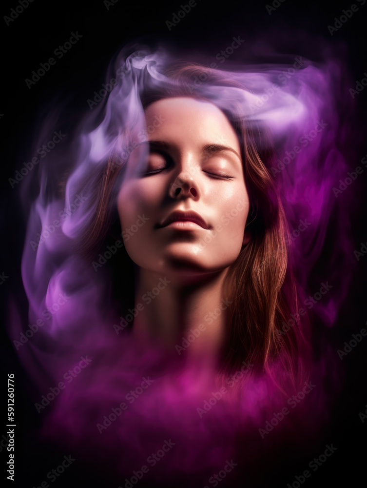 Junge Frau bei der Meditation, Visualisierung von höheren Schwingungen , Eskapismus durch Meditation, Generative AI
Junge Frau bei der Meditation, Visualisierung von höheren Schwingungen , Eskapismus durch Meditation, Generative AI