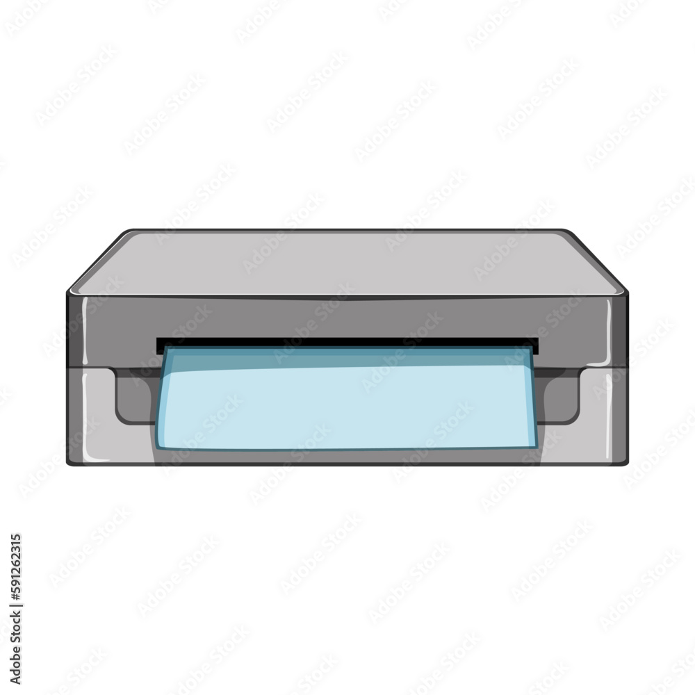 paper label printer cartoon vector illustration paper label printer cartoon vector illustration