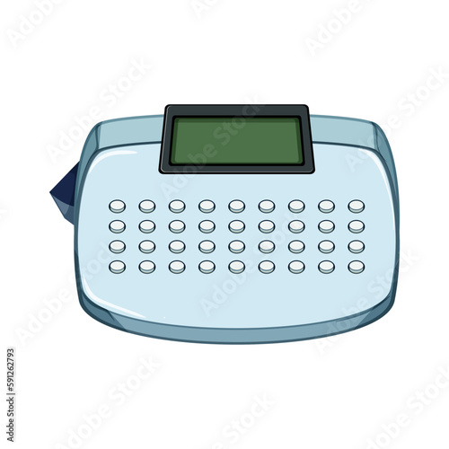 industry label printer cartoon vector illustration