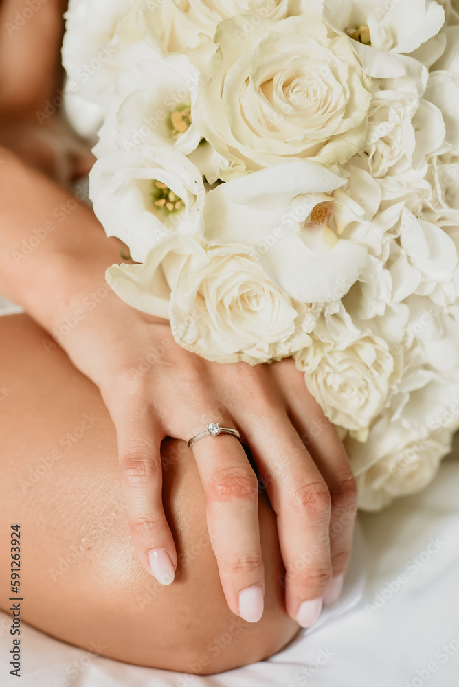 wedding details for bride and maid of honor pink and white bathrobes dress essentials groom tied rings bouquet wedding details for bride and maid of honor pink and white bathrobes dress essentials groom tied rings bouquet