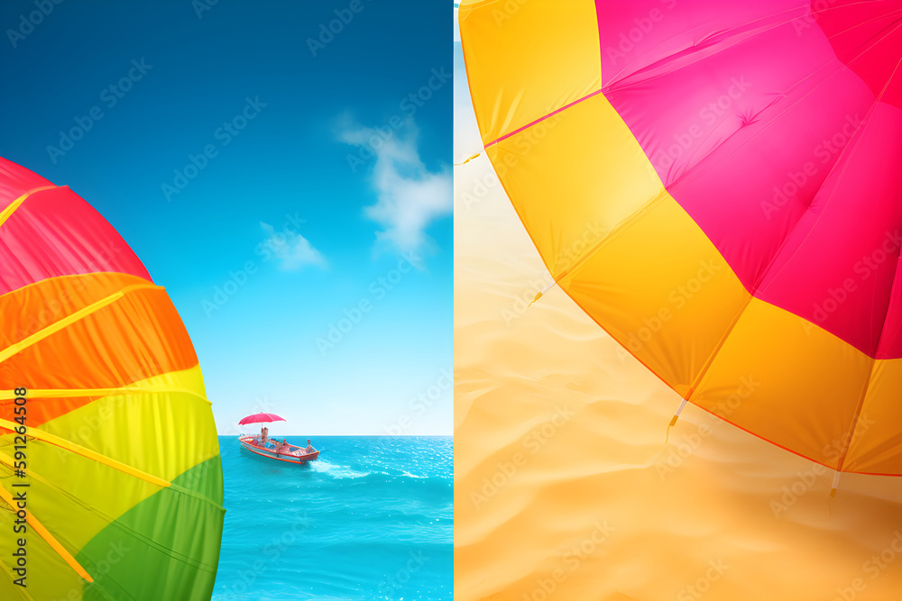 Fototapeta premium Design a summer-themed backgroundç generatıve aı