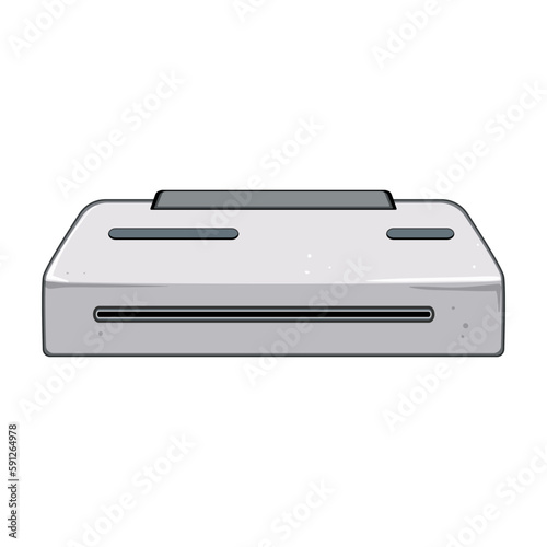 business laminator machine cartoon vector illustration