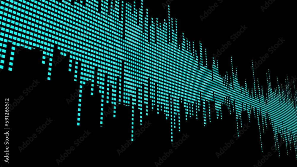 Visualization of voice record, artificial intelligence. Music equalizer, audio waves sound digital player waveform, recorder signal. Multicolored digital sound wave. Audio technology wave and design