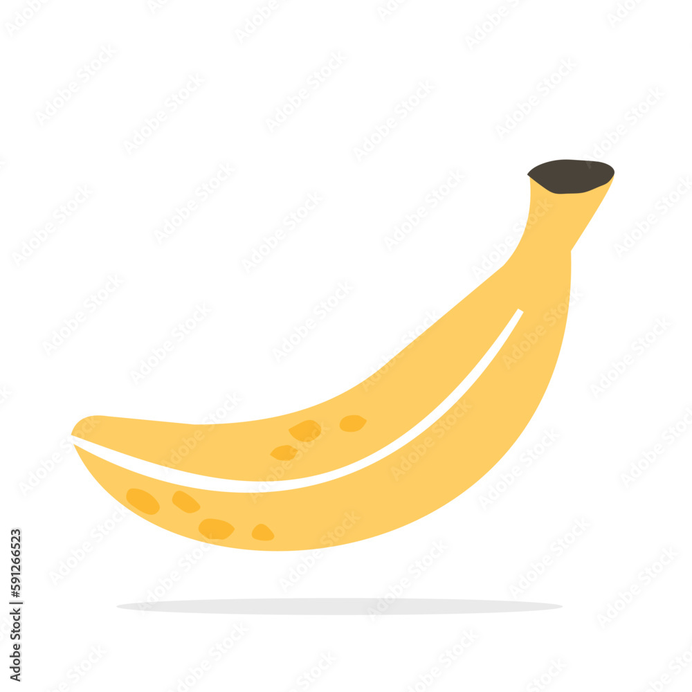 Doodle fruits. Natural tropical fruit, banana doodles, organic fruits or vegetarian food. Vector isolated icons illustration.
