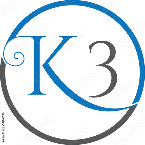 K3 graphic design, logo design, icon,Alphabet