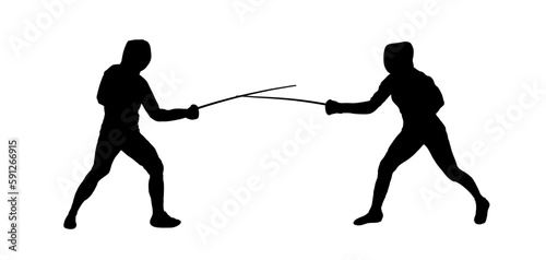  fencer, fencer silhouette, sport fencing