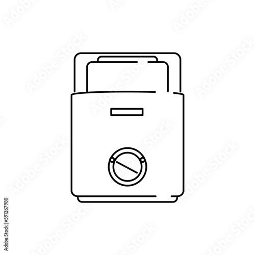 Ice cream maker in the linear style icon.