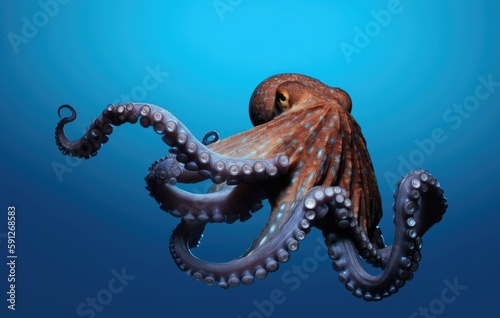 Common octopus Octopus vulgaris Fototapet