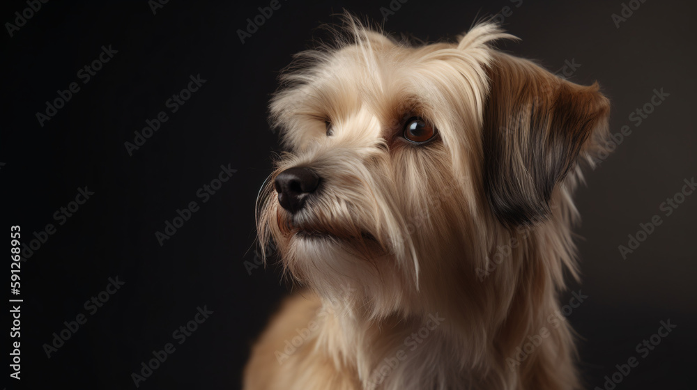 Striking Focus of a Dog generative ai Striking Focus of a Dog generative ai