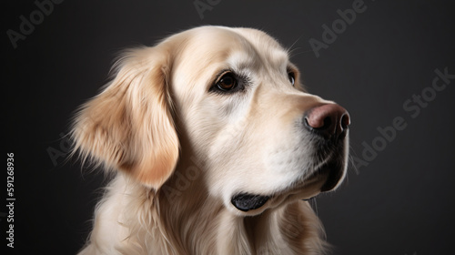 Enchanting Canine Gaze of a dog generative ai © KWY