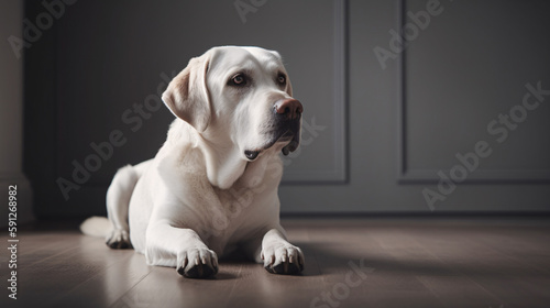 Serene Dog in Focus generative ai