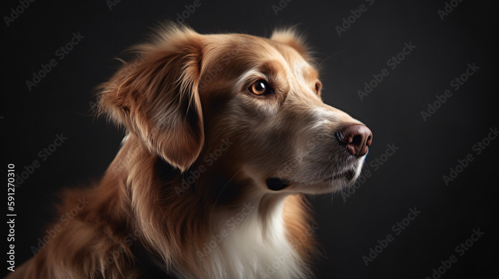 Captivating Canine Stare dog generative ai