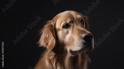 Captivating Canine Stare dog generative ai